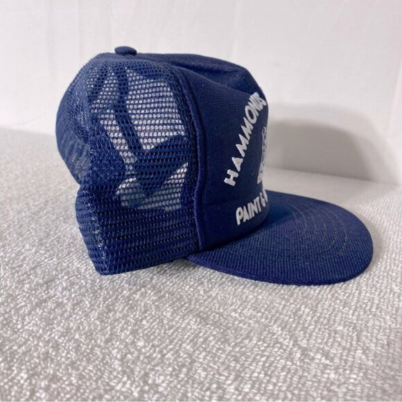 Vintage Blue Hammonds&Swaffords Paint&Body Shop Mesh Back Snap Back Trucker Hat - Picture 2 of 10